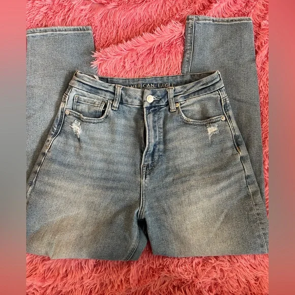 American Eagle Outfitters Ripped Blue Skinny Jeans - Picture 2 of 4